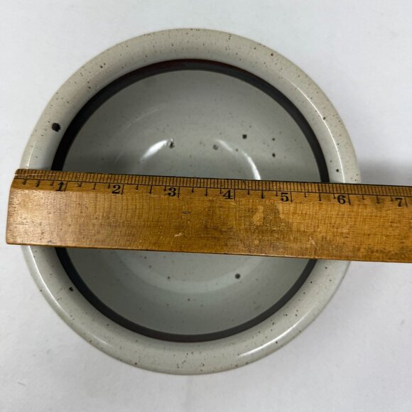 Dansk Vintage Bowl Brown Speckled Stripe Soup Salad Japan Stoneware Replacement - Picture 7 of 7